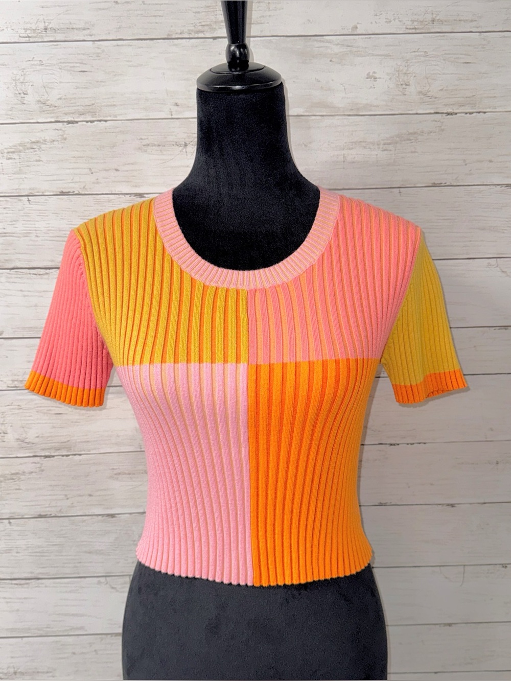 Tic Toc Colorblock Knit Top